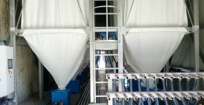 EPS-EPP silo and recycling system